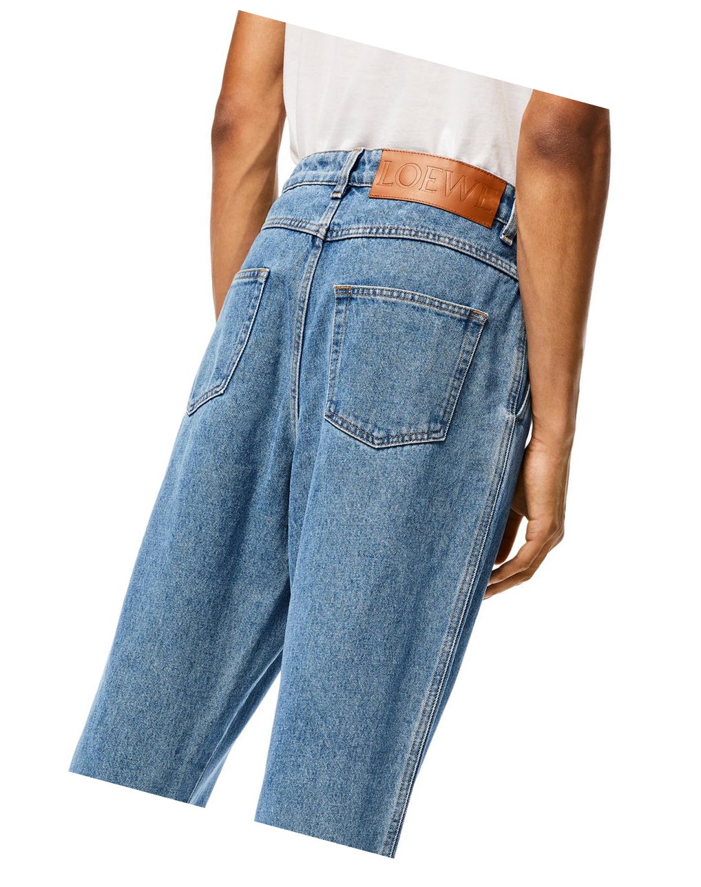 Loewe Fisherman stonewash jeans in cotton Azules | XFRBI-8240