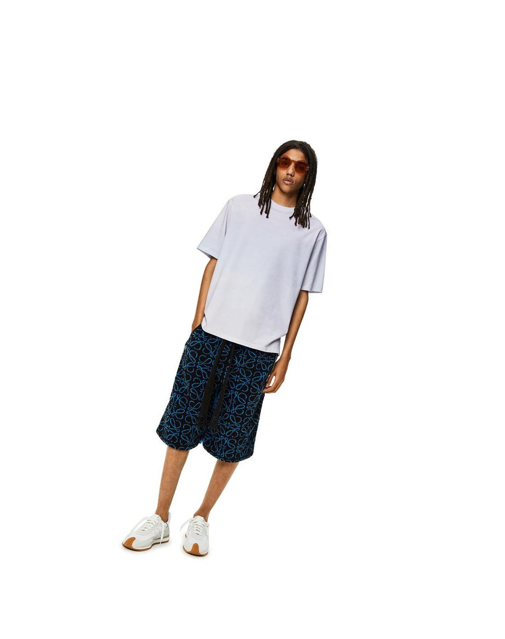 Loewe Flag print T-shirt in cotton Blancos | VNRDK-3519