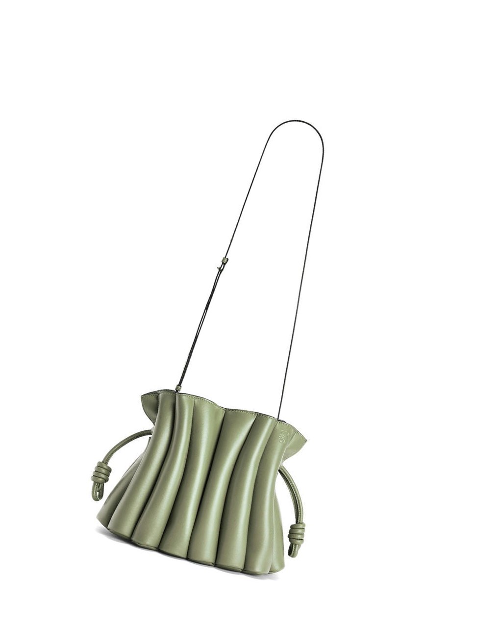 Loewe Flamenco Ondas clutch bag in smooth calfskin Rosemary | QFSKZ-5603