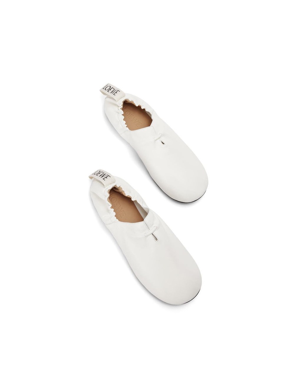 Loewe Flamenco ballerina in calfskin Blancos | EIAFT-7421