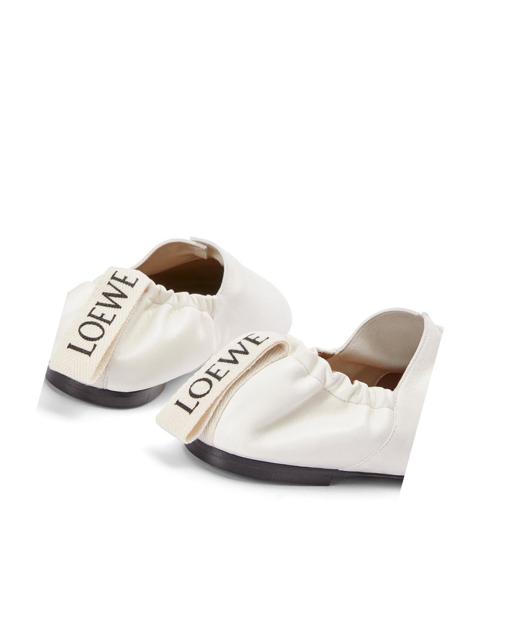 Loewe Flamenco ballerina in calfskin Blancos | EIAFT-7421