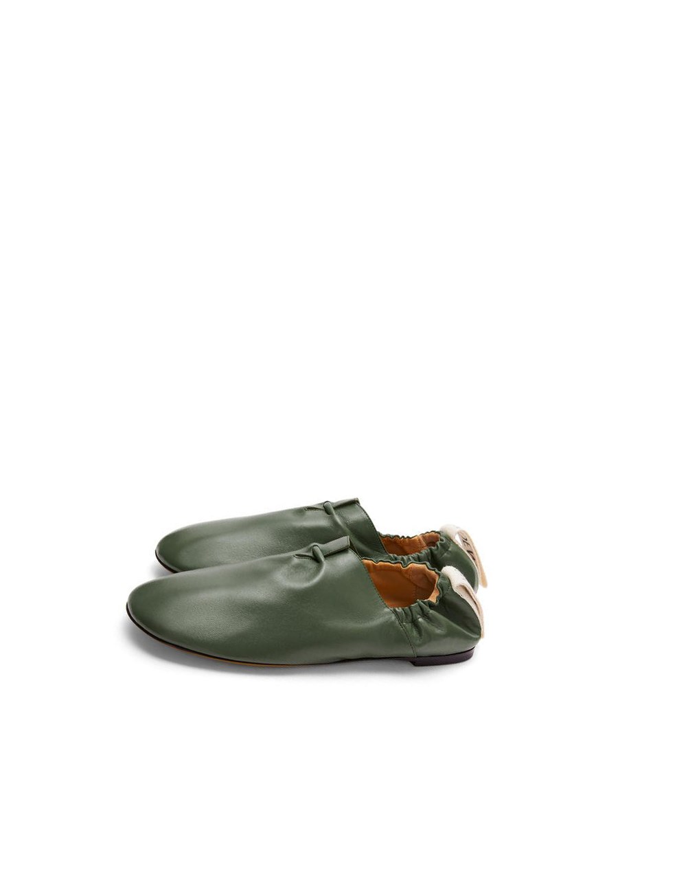 Loewe Flamenco ballerina in calfskin Kaki | EFKUS-7859