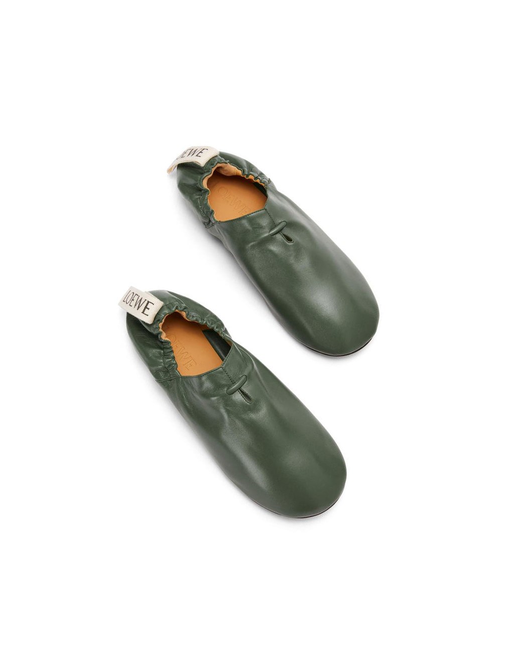 Loewe Flamenco ballerina in calfskin Kaki | EFKUS-7859