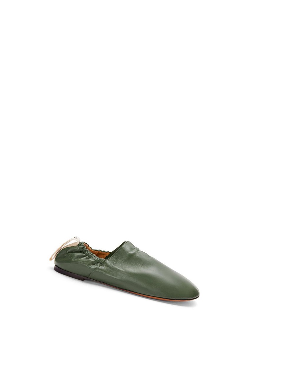 Loewe Flamenco ballerina in calfskin Kaki | EFKUS-7859