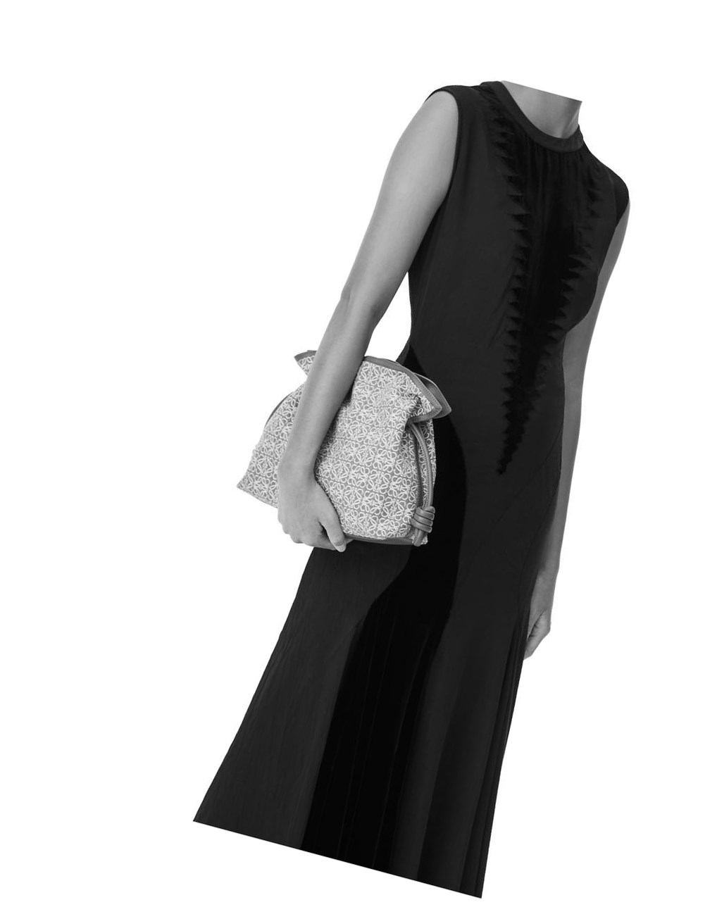 Loewe Flamenco clutch in Anagram jacquard and calfskin Verdes Verdes | DNSCT-4027