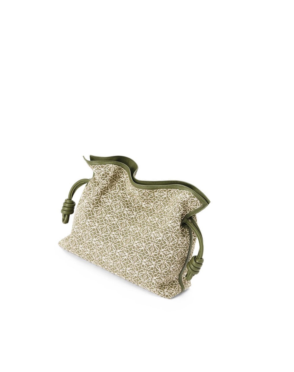 Loewe Flamenco clutch in Anagram jacquard and calfskin Verdes Verdes | DNSCT-4027