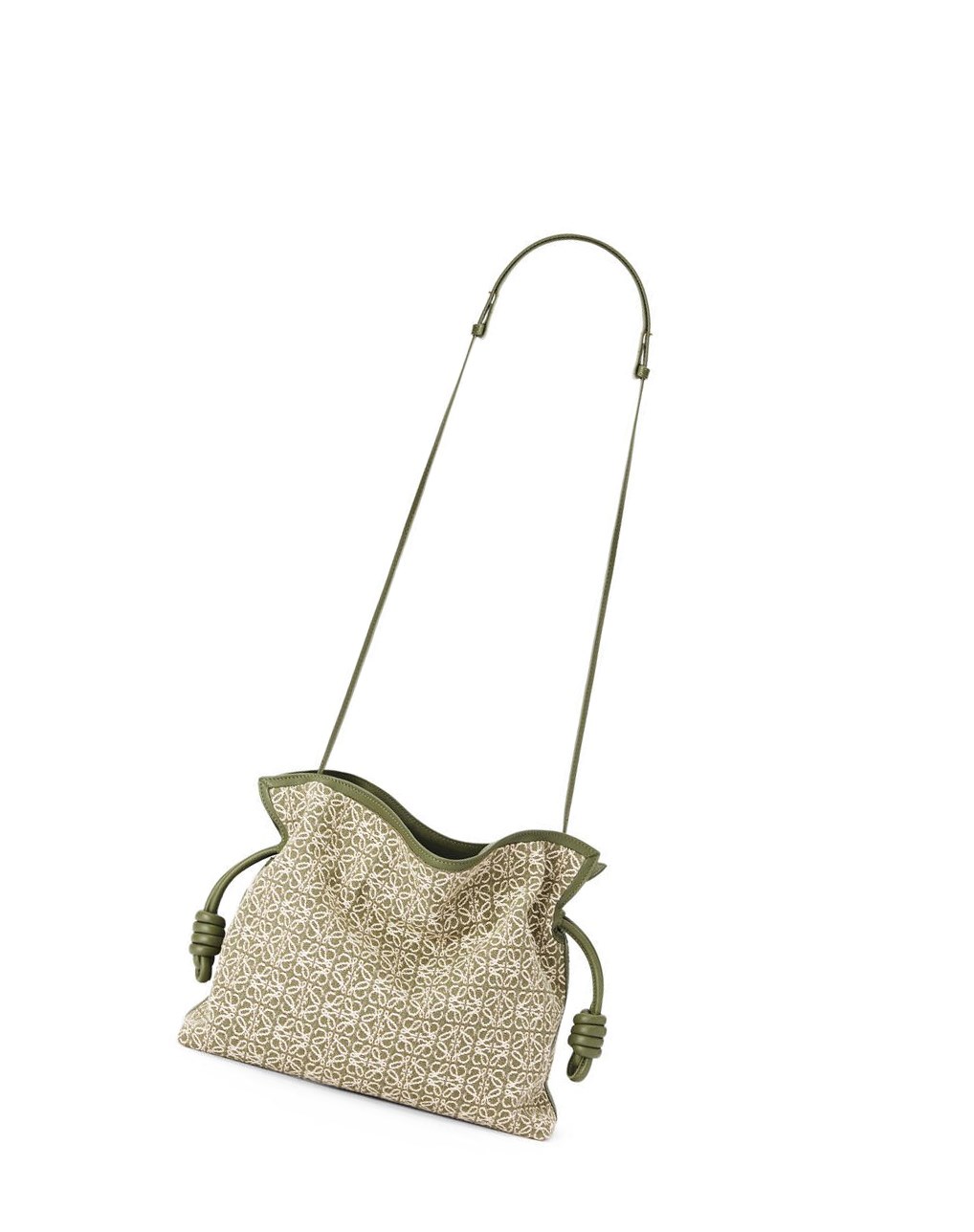 Loewe Flamenco clutch in Anagram jacquard and calfskin Verdes Verdes | DNSCT-4027