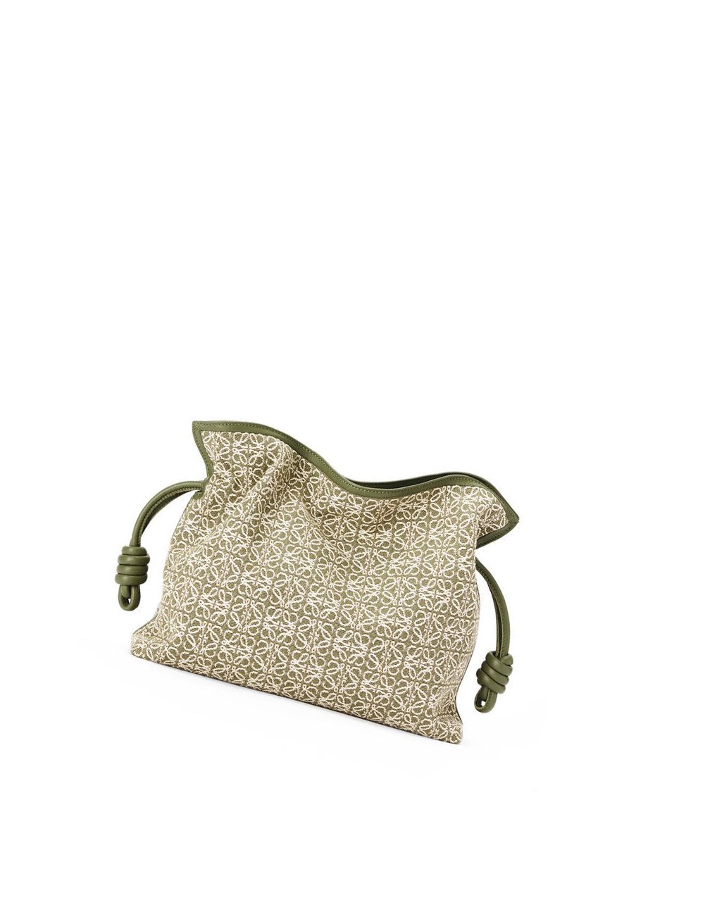 Loewe Flamenco clutch in Anagram jacquard and calfskin Verdes Verdes | DNSCT-4027