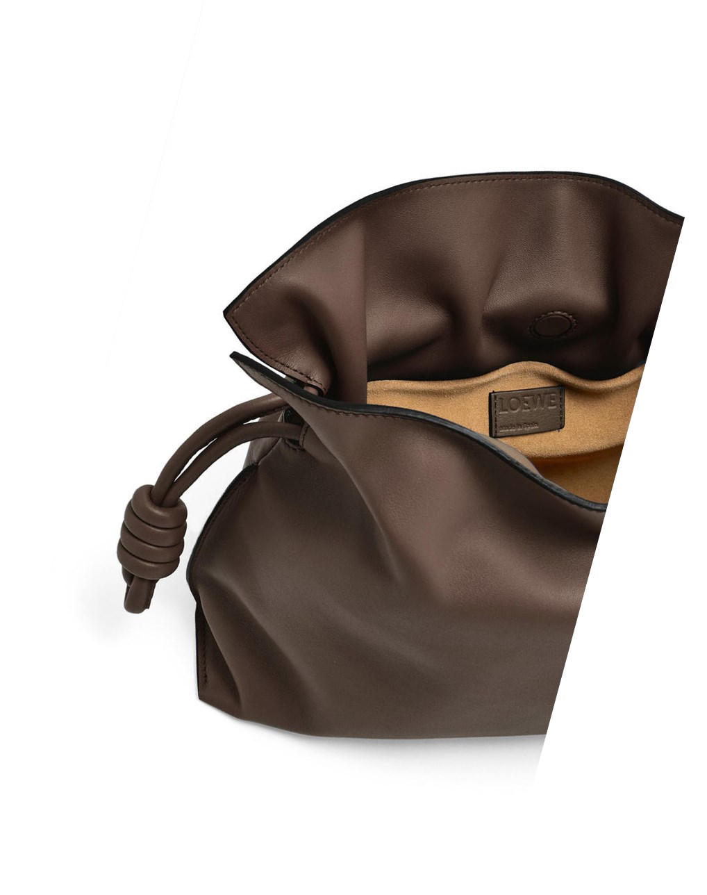 Loewe Flamenco clutch in nappa calfskin Chocolate | BISWF-0926