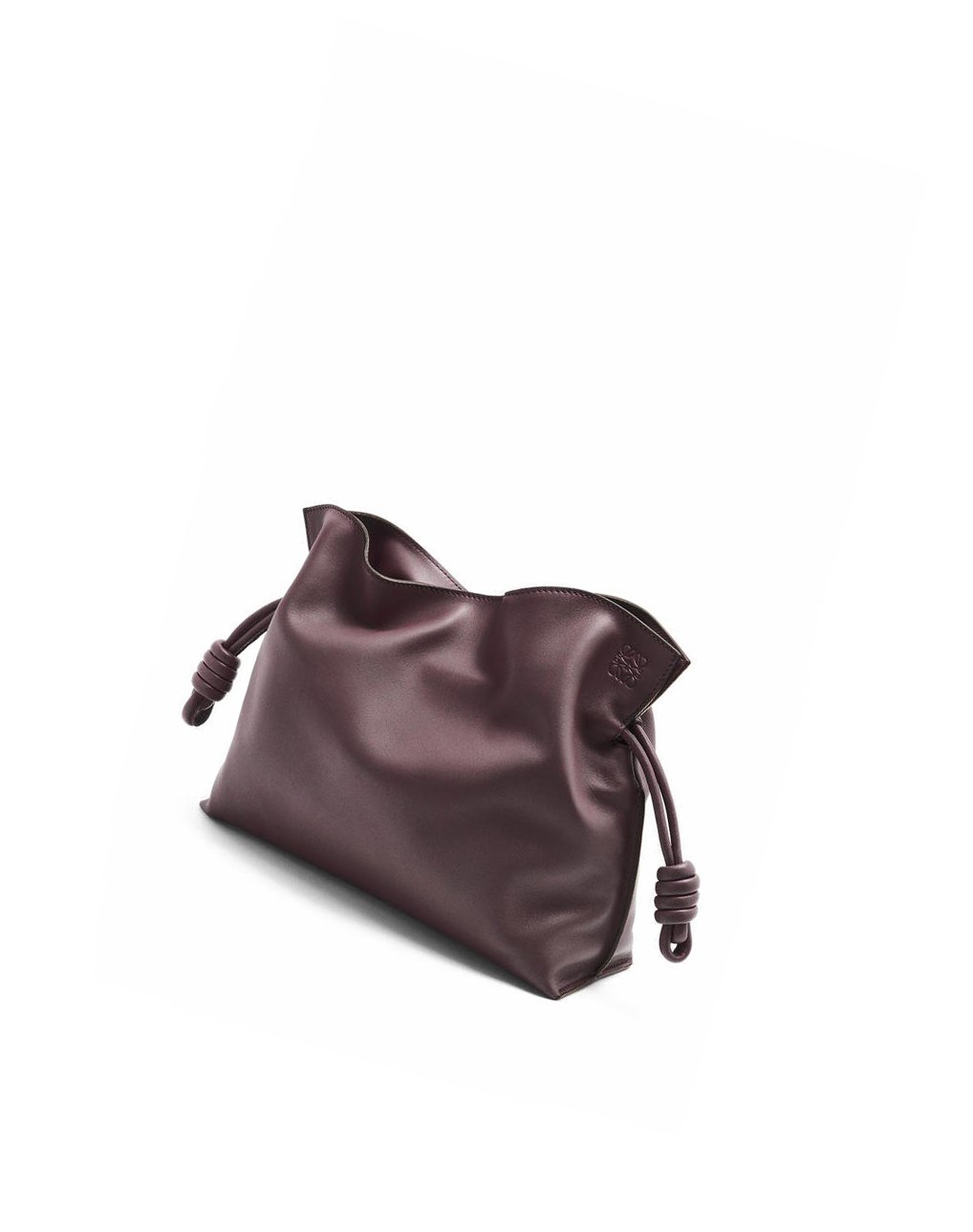 Loewe Flamenco clutch in nappa calfskin Prune | EMBNA-8156