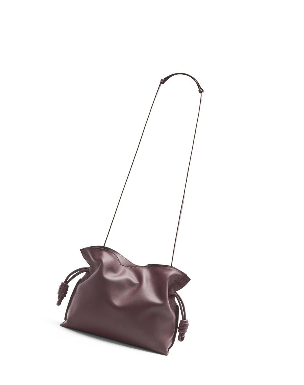 Loewe Flamenco clutch in nappa calfskin Prune | EMBNA-8156