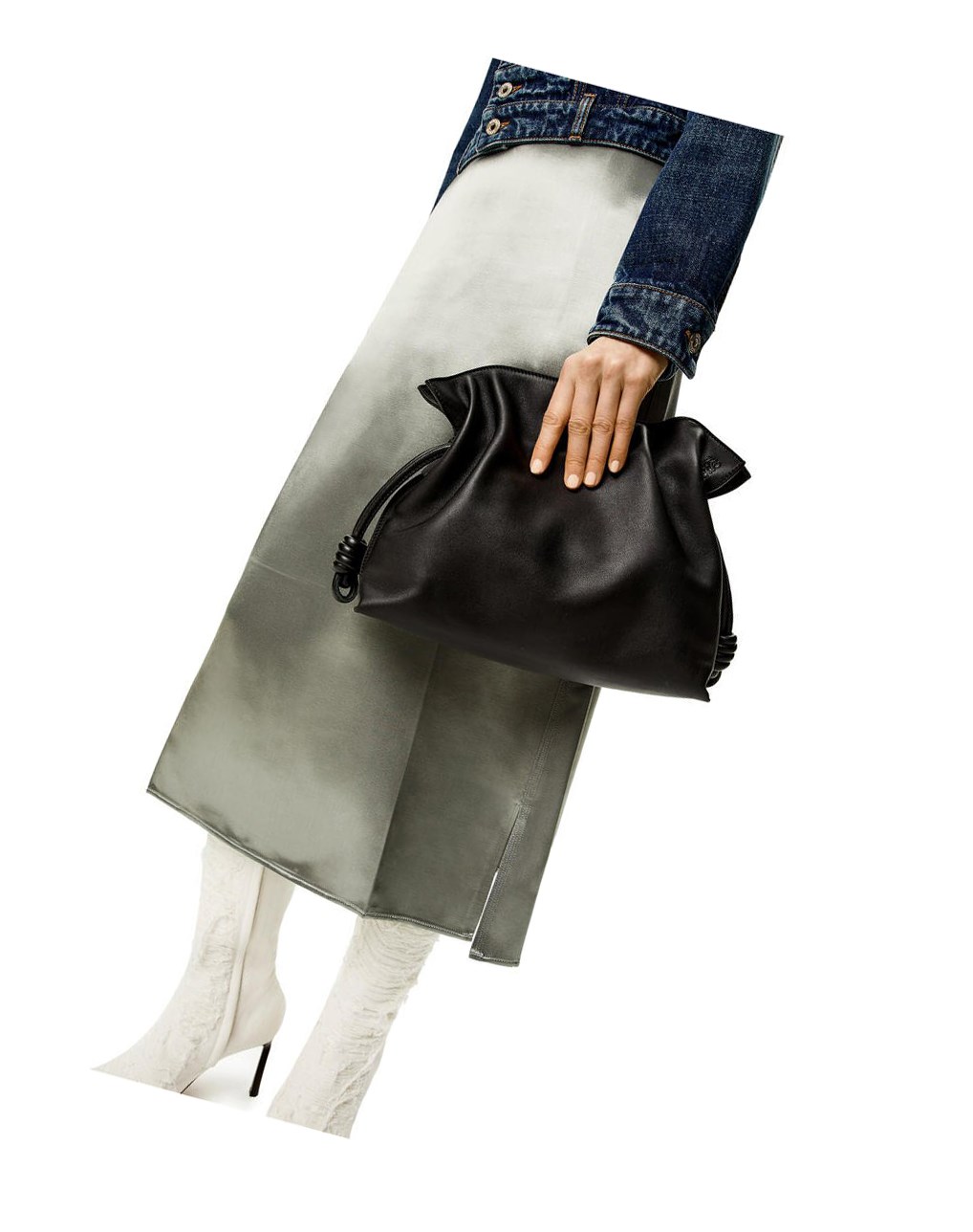 Loewe Flamenco clutch in nappa calfskin Negros | KQMYE-8234