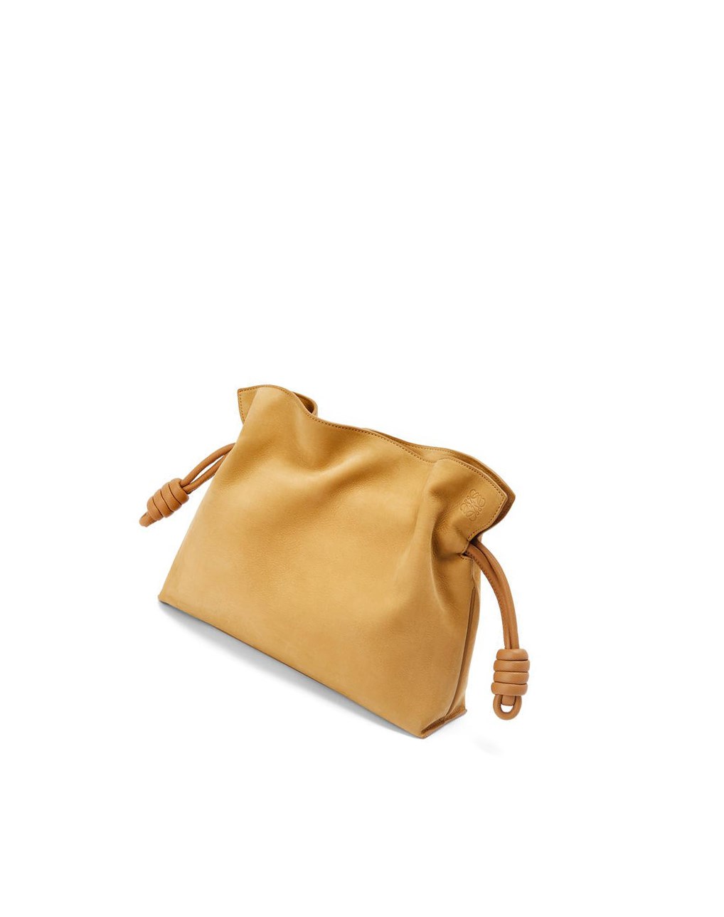 Loewe Flamenco clutch in nubuck Desert | ETFUD-8026