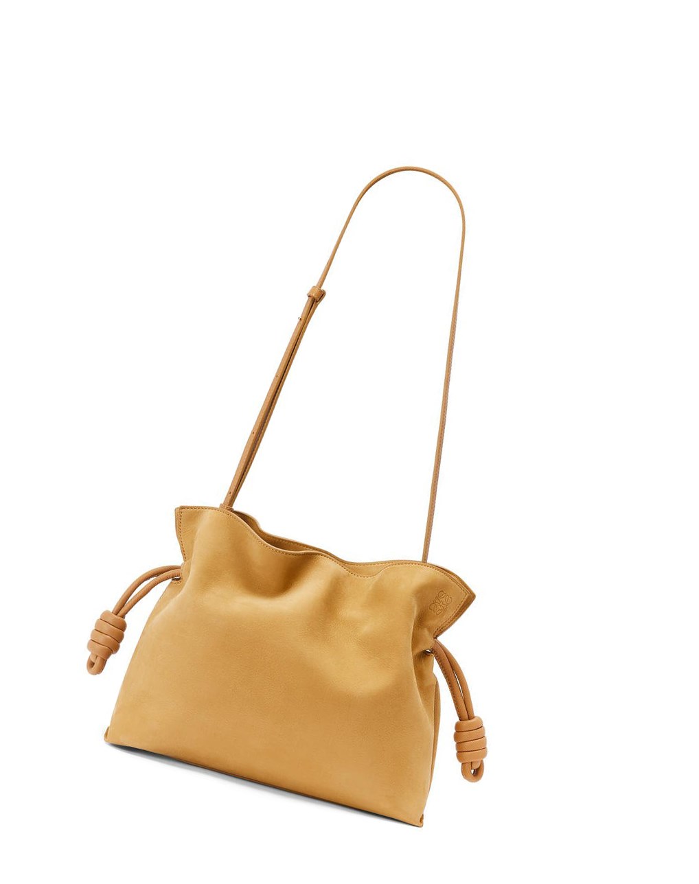 Loewe Flamenco clutch in nubuck Desert | ETFUD-8026