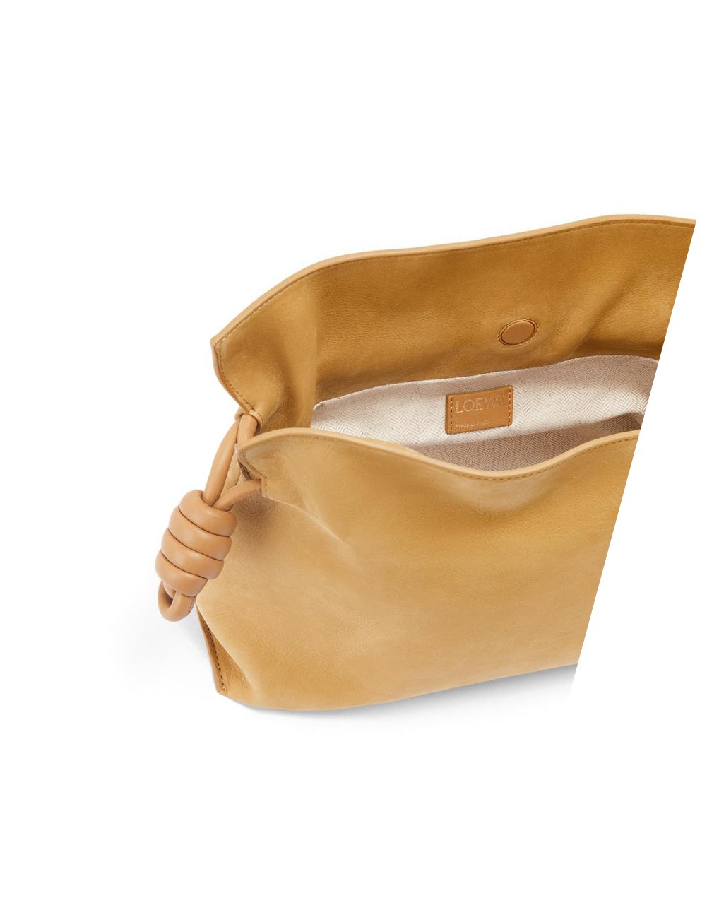 Loewe Flamenco clutch in nubuck Desert | ETFUD-8026