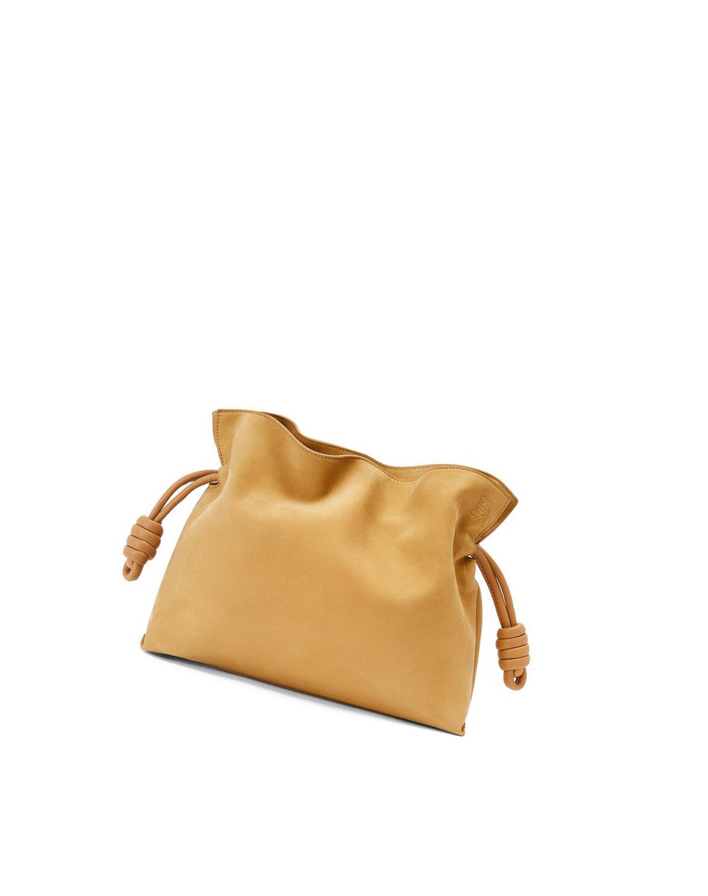 Loewe Flamenco clutch in nubuck Desert | ETFUD-8026