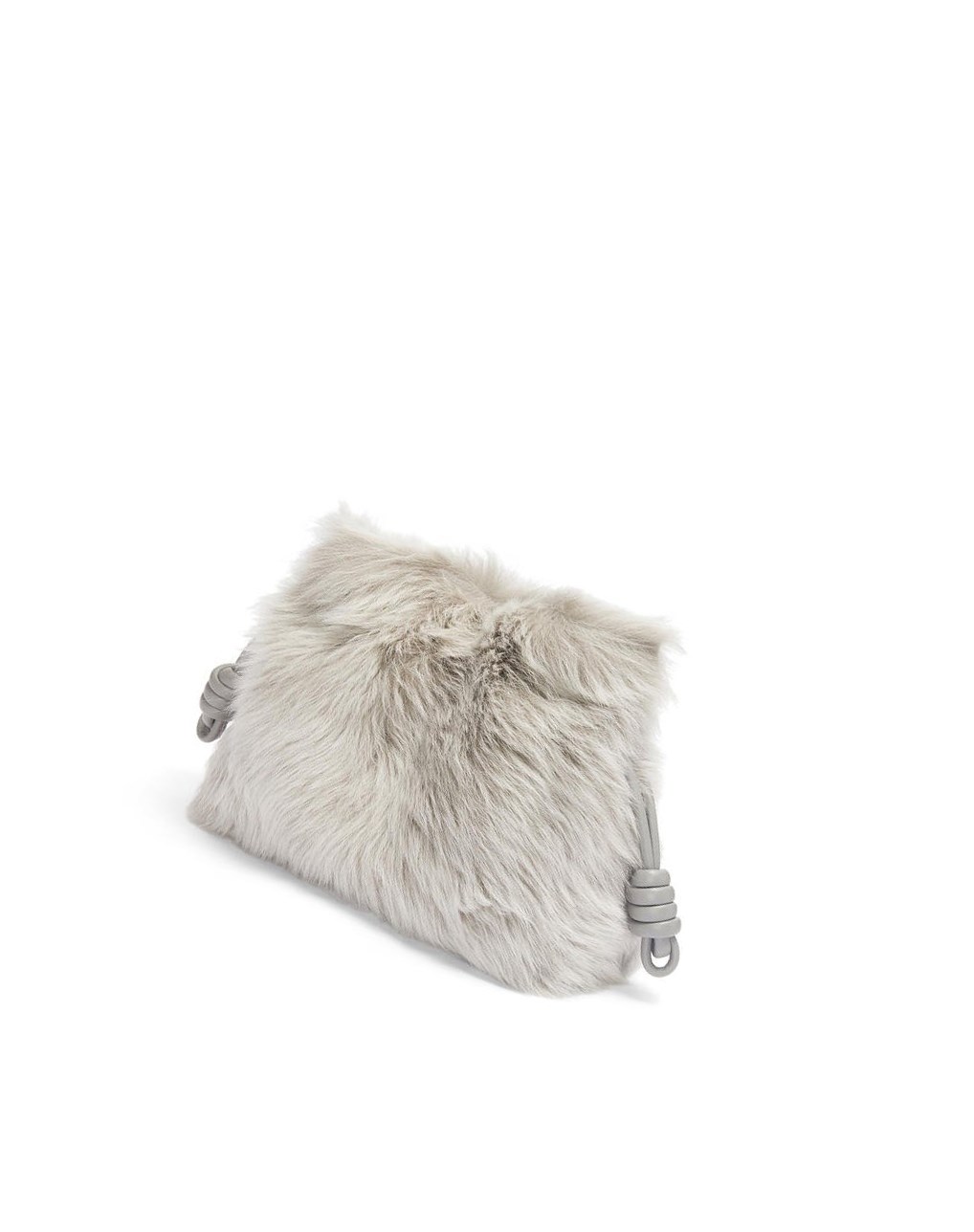 Loewe Flamenco clutch in shearling Grises | OEVDT-8173