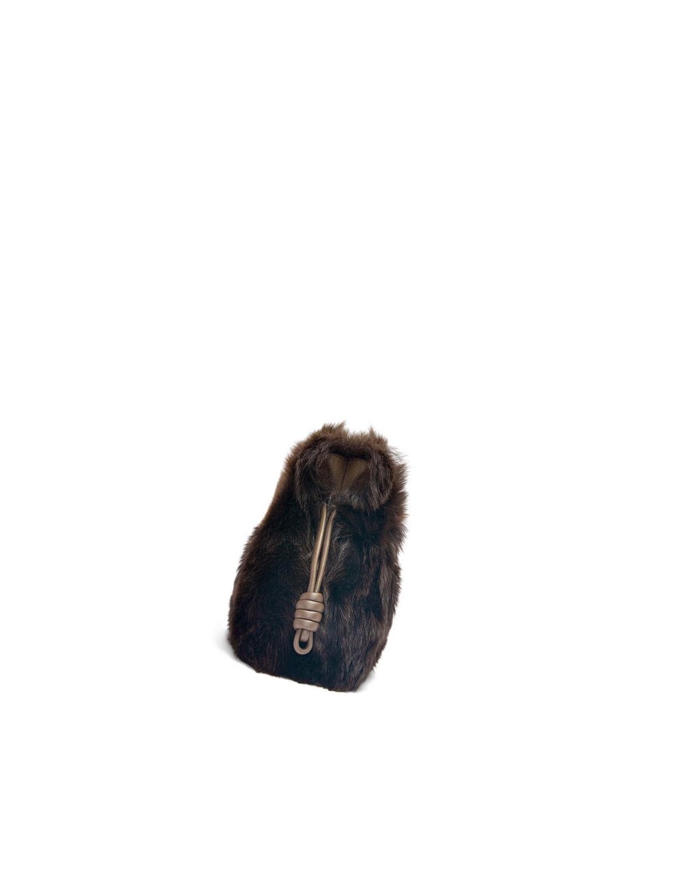 Loewe Flamenco clutch in shearling Marrom Oscuro | EHYRA-4639