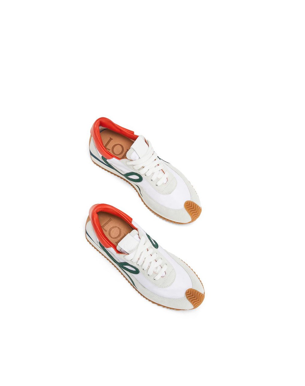 Loewe Flow runner in nylon and calfskin Blancos | JMQFR-8923