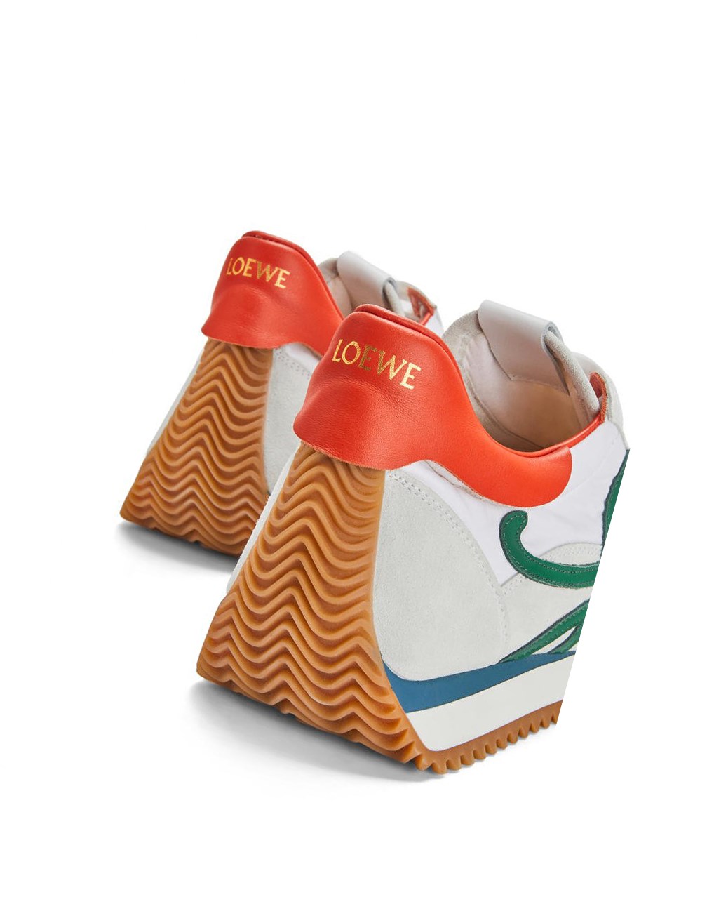 Loewe Flow runner in nylon and calfskin Blancos | JMQFR-8923
