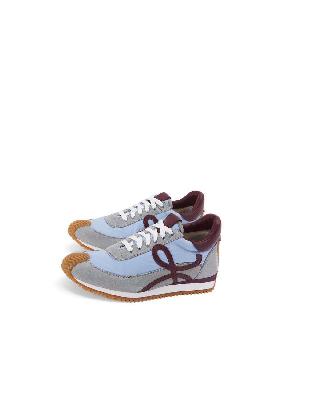 Loewe Flow runner in nylon and suede Azules Claro Vino | IFLJV-0683