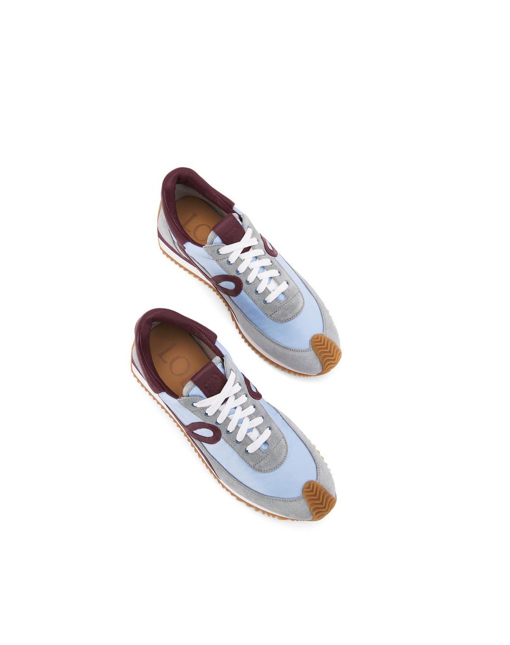 Loewe Flow runner in nylon and suede Azules Claro Vino | IFLJV-0683