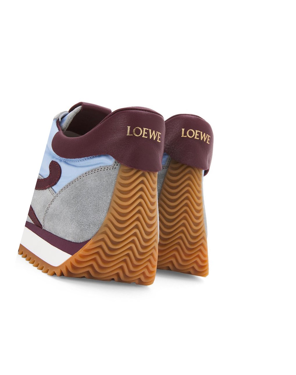 Loewe Flow runner in nylon and suede Azules Claro Vino | IFLJV-0683