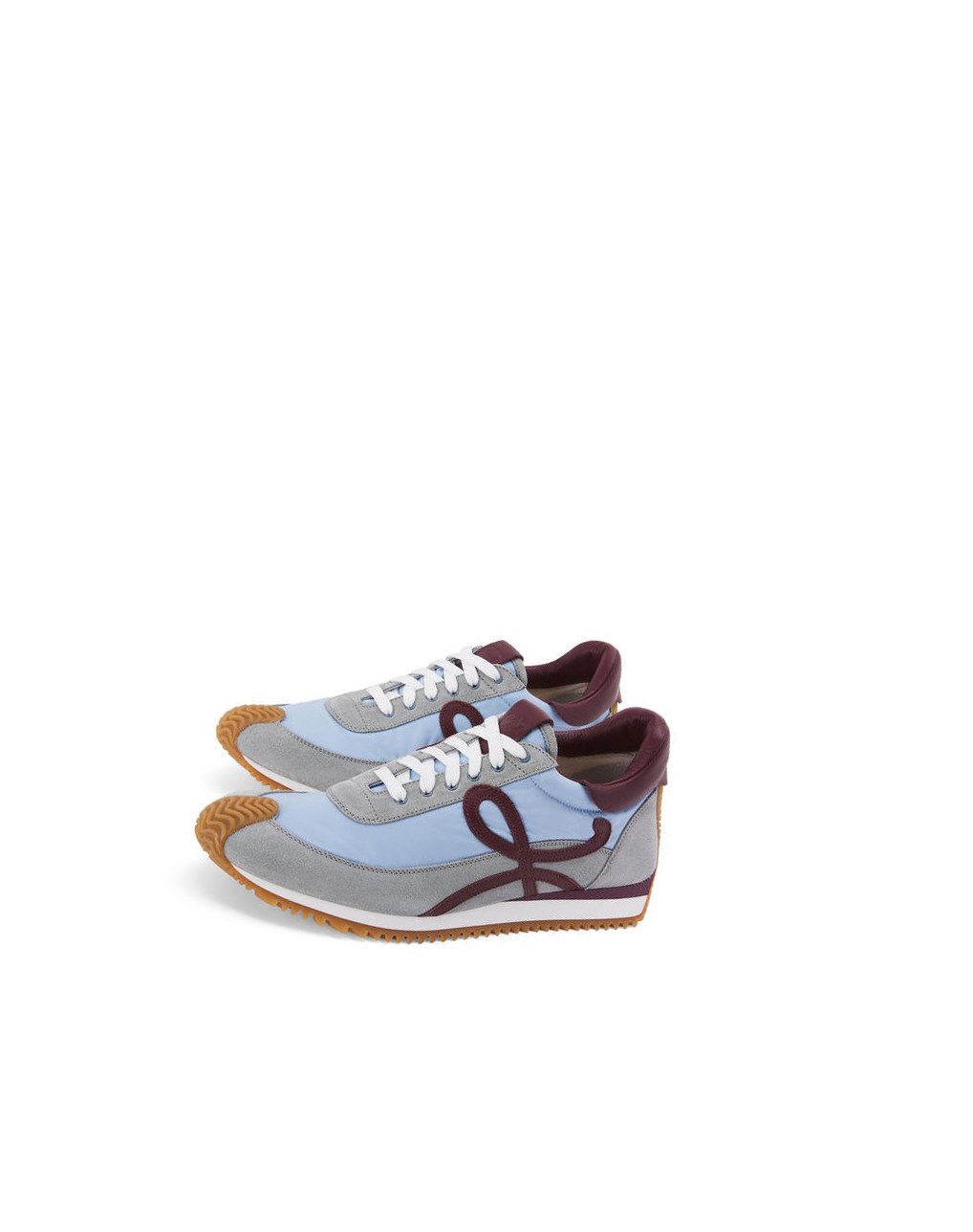 Loewe Flow runner in nylon and suede Azules Claro Vino | IFLJV-0683