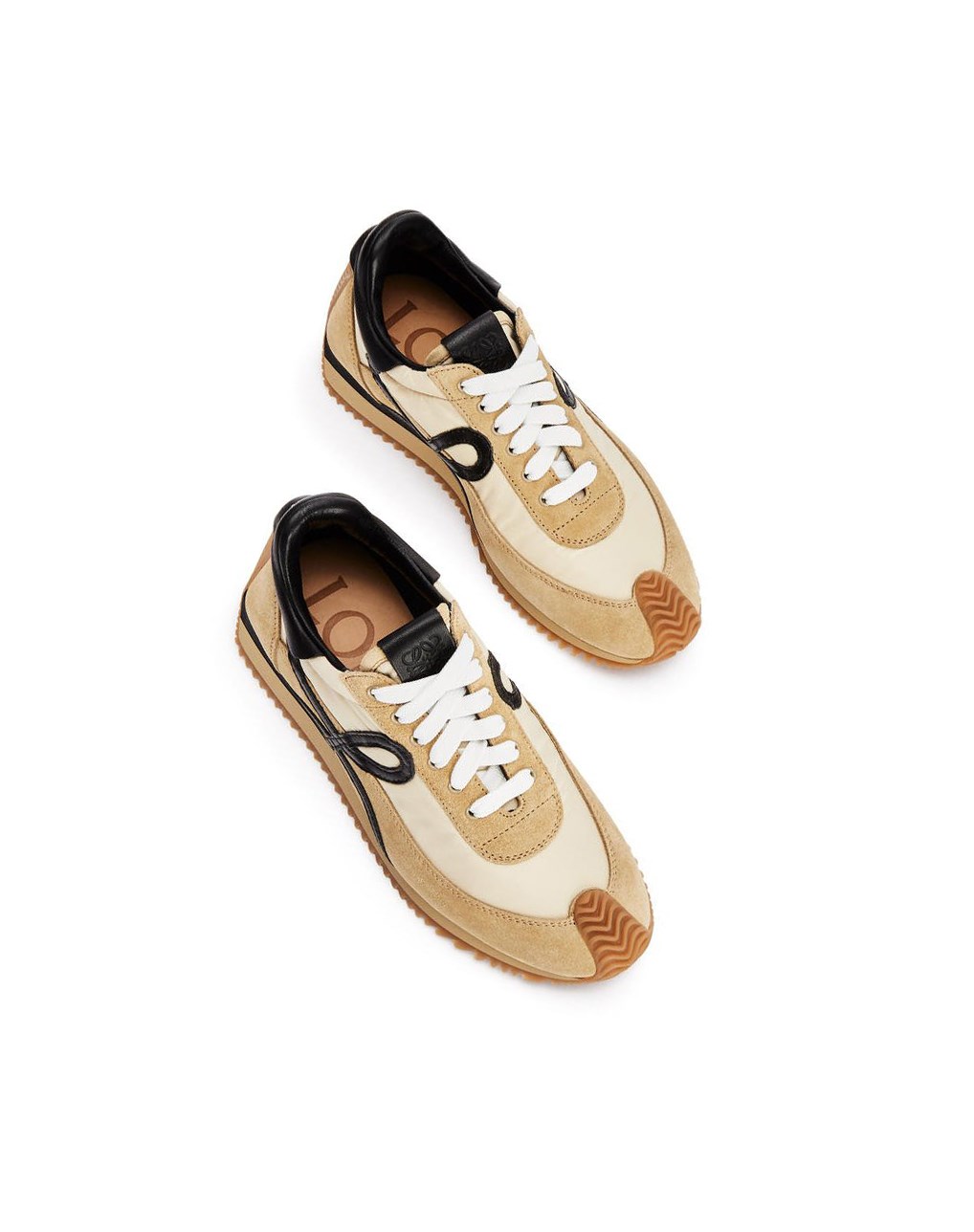 Loewe Flow runner in nylon and suede Dorados Negros | HGNSE-7342