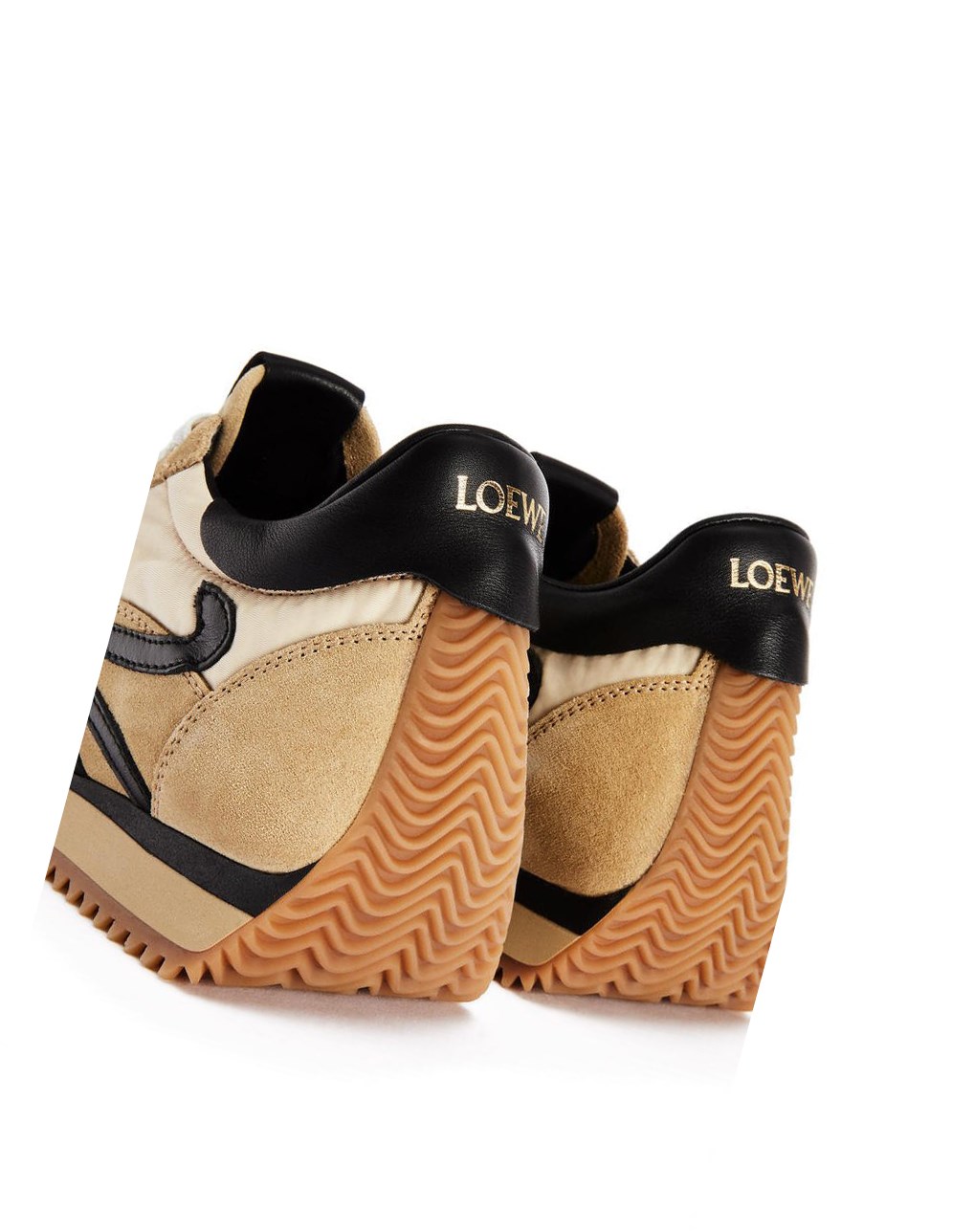 Loewe Flow runner in nylon and suede Dorados Negros | HGNSE-7342