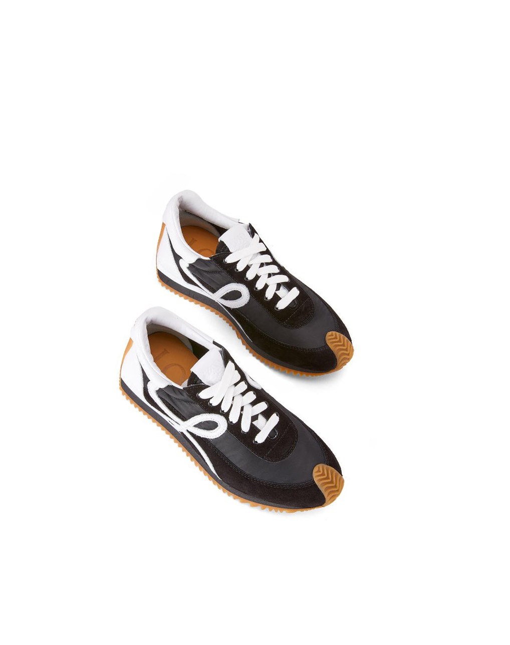 Loewe Flow runner in nylon and suede Negros Blancos | MQGPU-3185