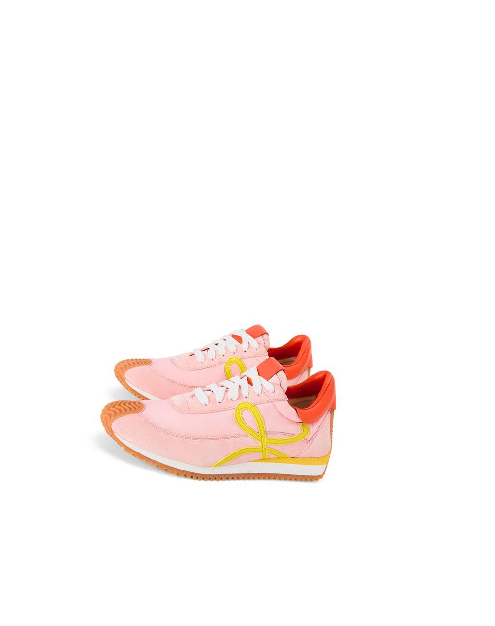 Loewe Flow runner in nylon and suede Rosas Amarillos | FVXJQ-5610