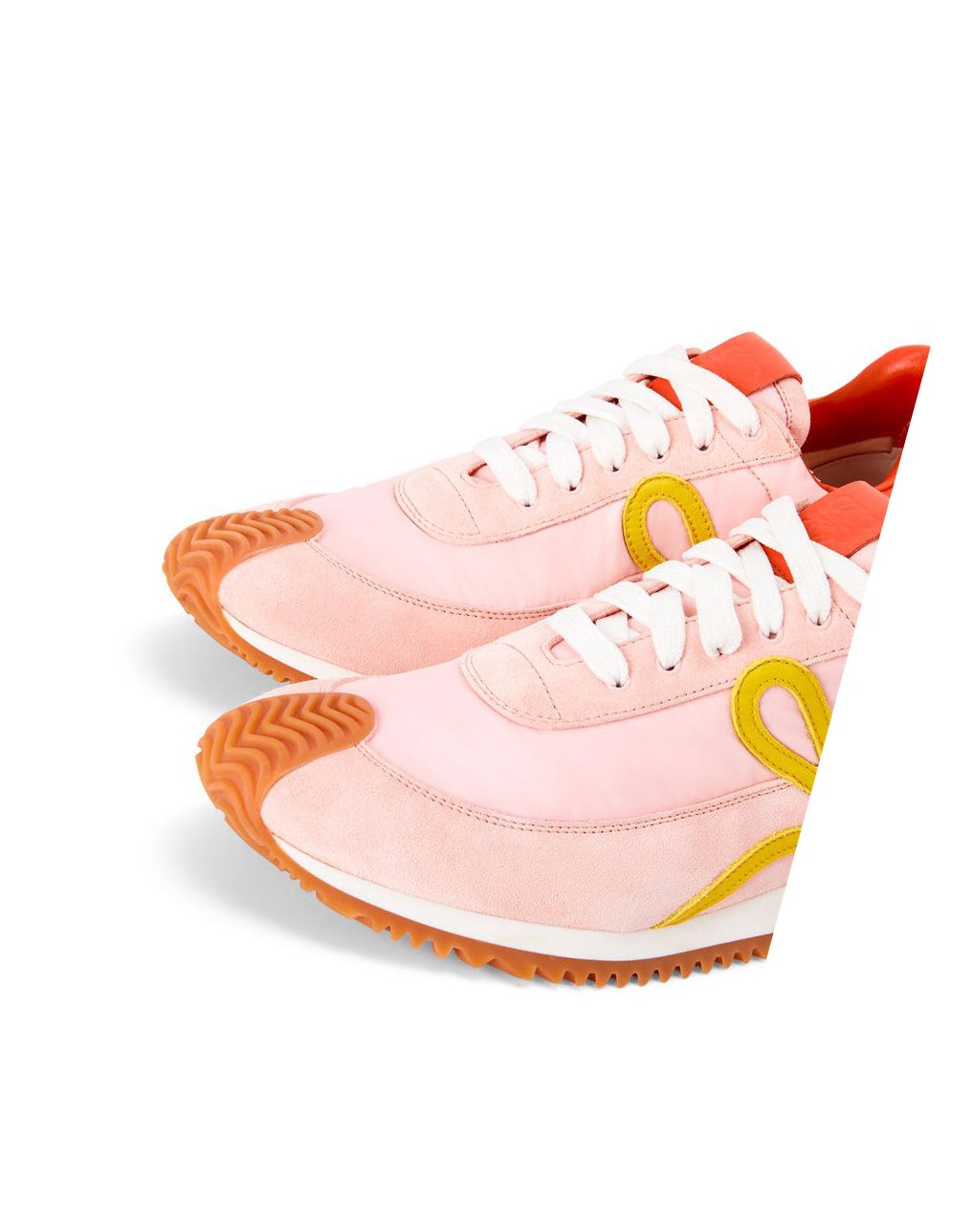 Loewe Flow runner in nylon and suede Rosas Amarillos | FVXJQ-5610