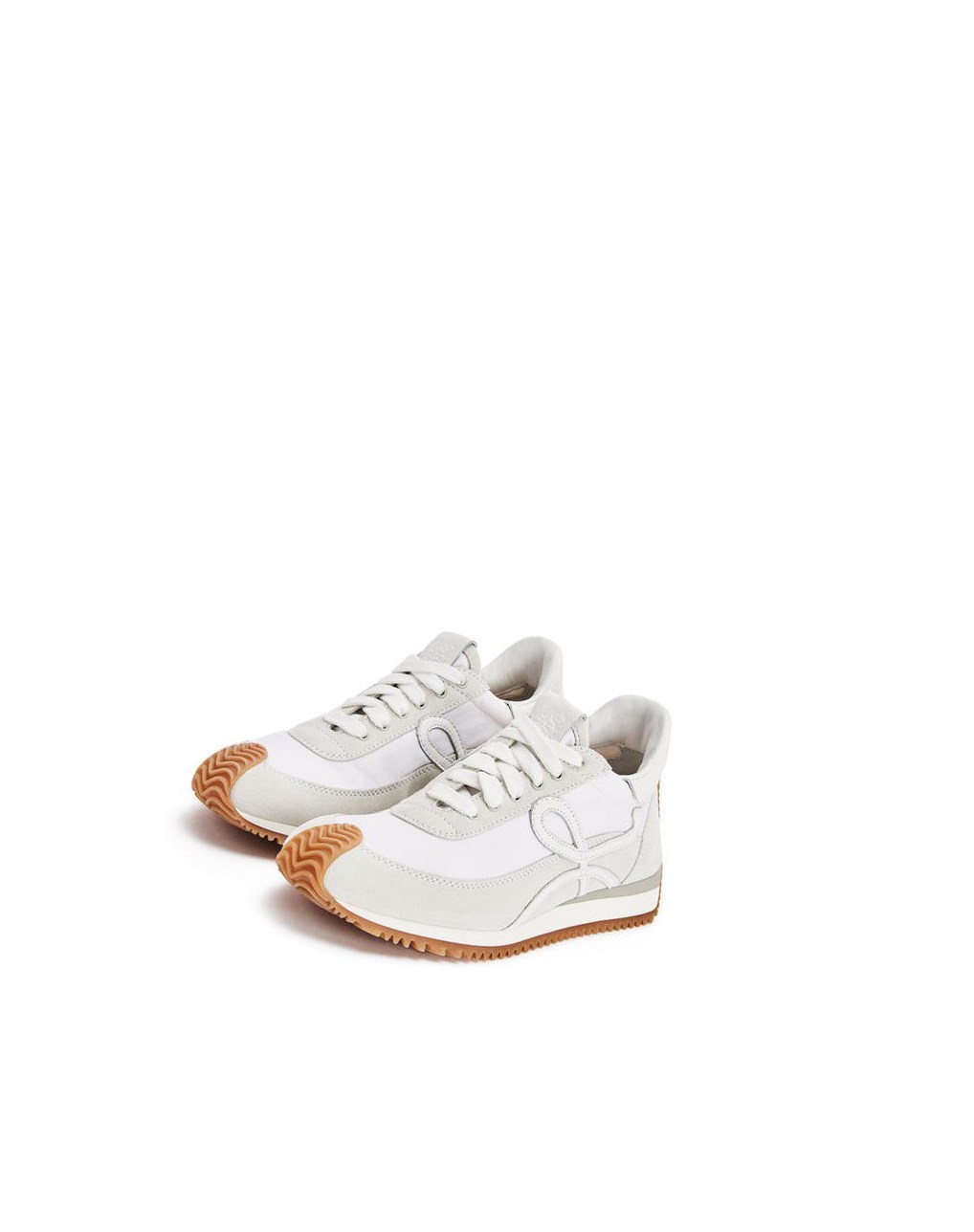 Loewe Flow runner in suede and nylon Blancos | BGSFE-4967