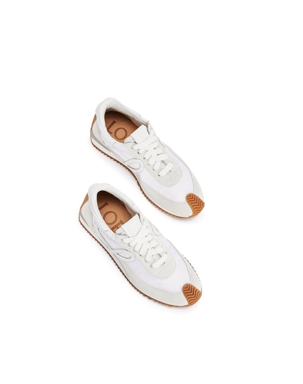 Loewe Flow runner in suede and nylon Blancos | BGSFE-4967
