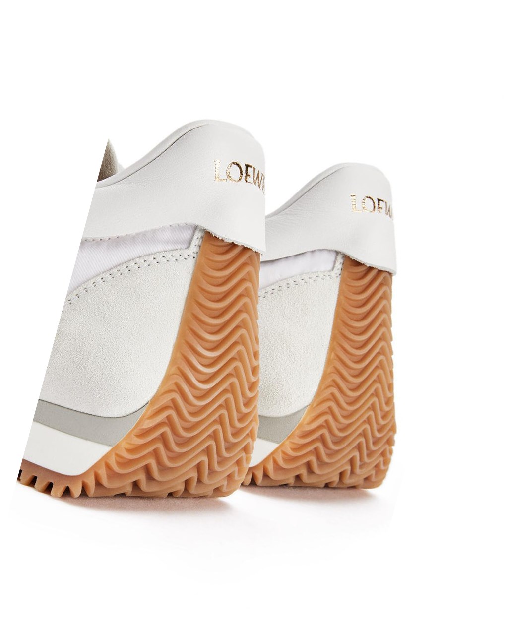 Loewe Flow runner in suede and nylon Blancos | BGSFE-4967
