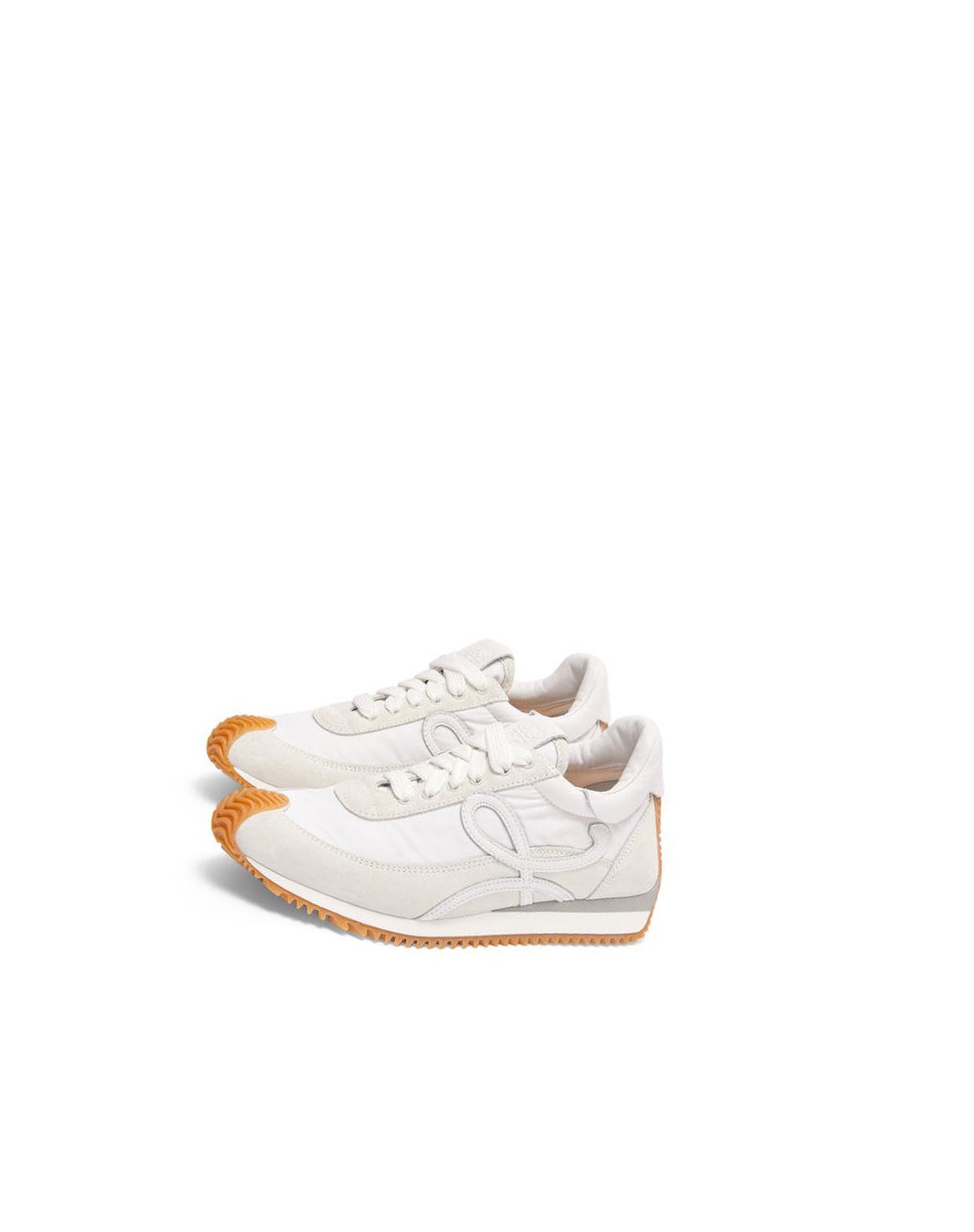 Loewe Flow runner in suede and nylon Blancos | BGSFE-4967