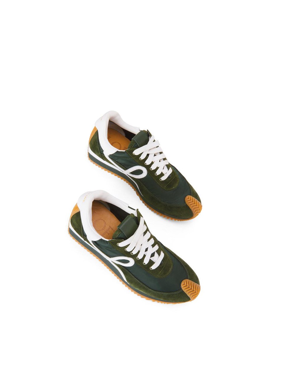 Loewe Flow runner in suede and nylon Verdes | ERWBU-6359
