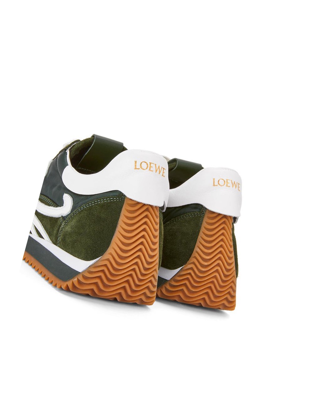 Loewe Flow runner in suede and nylon Verdes | ERWBU-6359