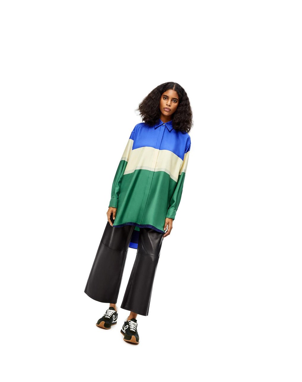 Loewe Flow runner in suede and nylon Verdes | ERWBU-6359