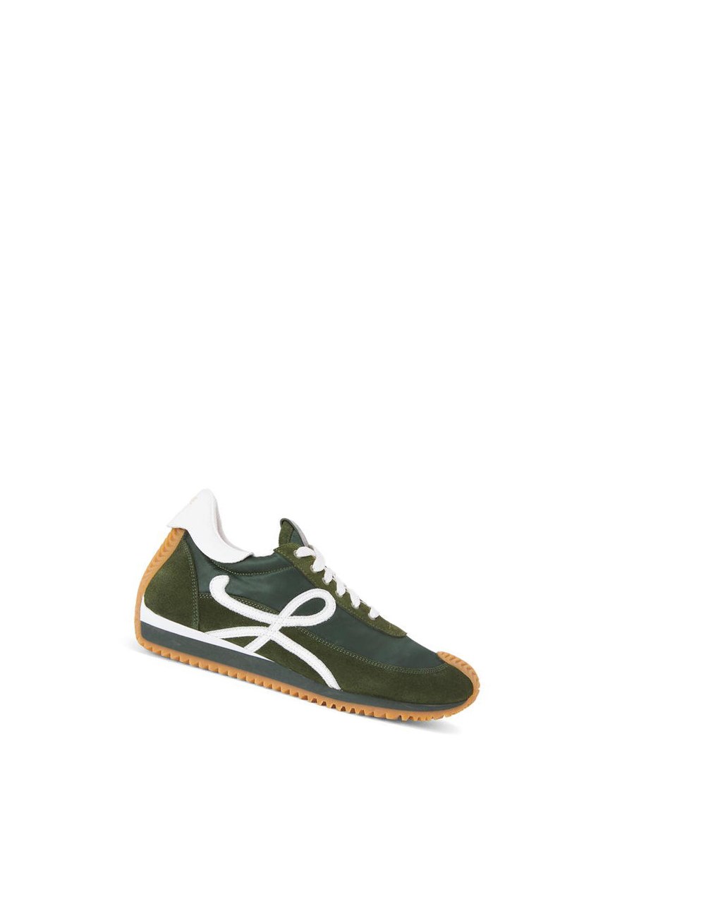 Loewe Flow runner in suede and nylon Verdes | ERWBU-6359