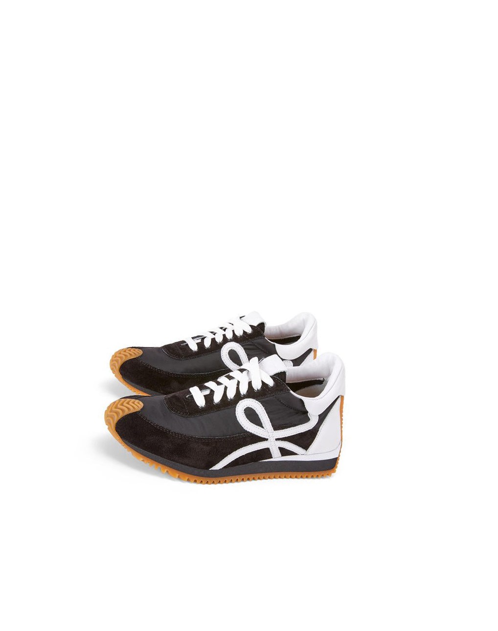 Loewe Flow runner in suede, calfskin and nylon Negros Blancos | UDBEL-2475