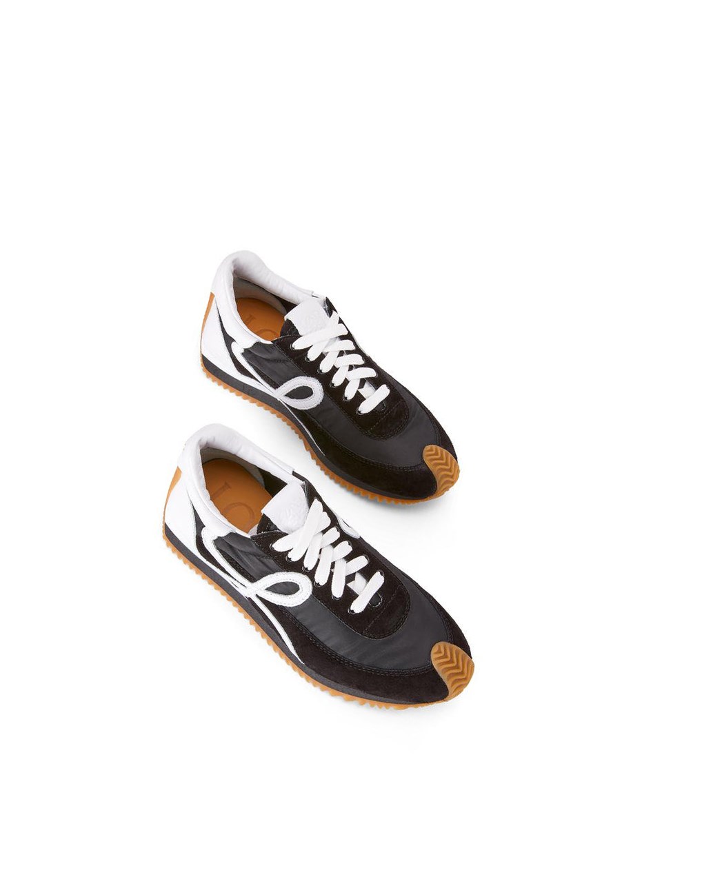 Loewe Flow runner in suede, calfskin and nylon Negros Blancos | UDBEL-2475