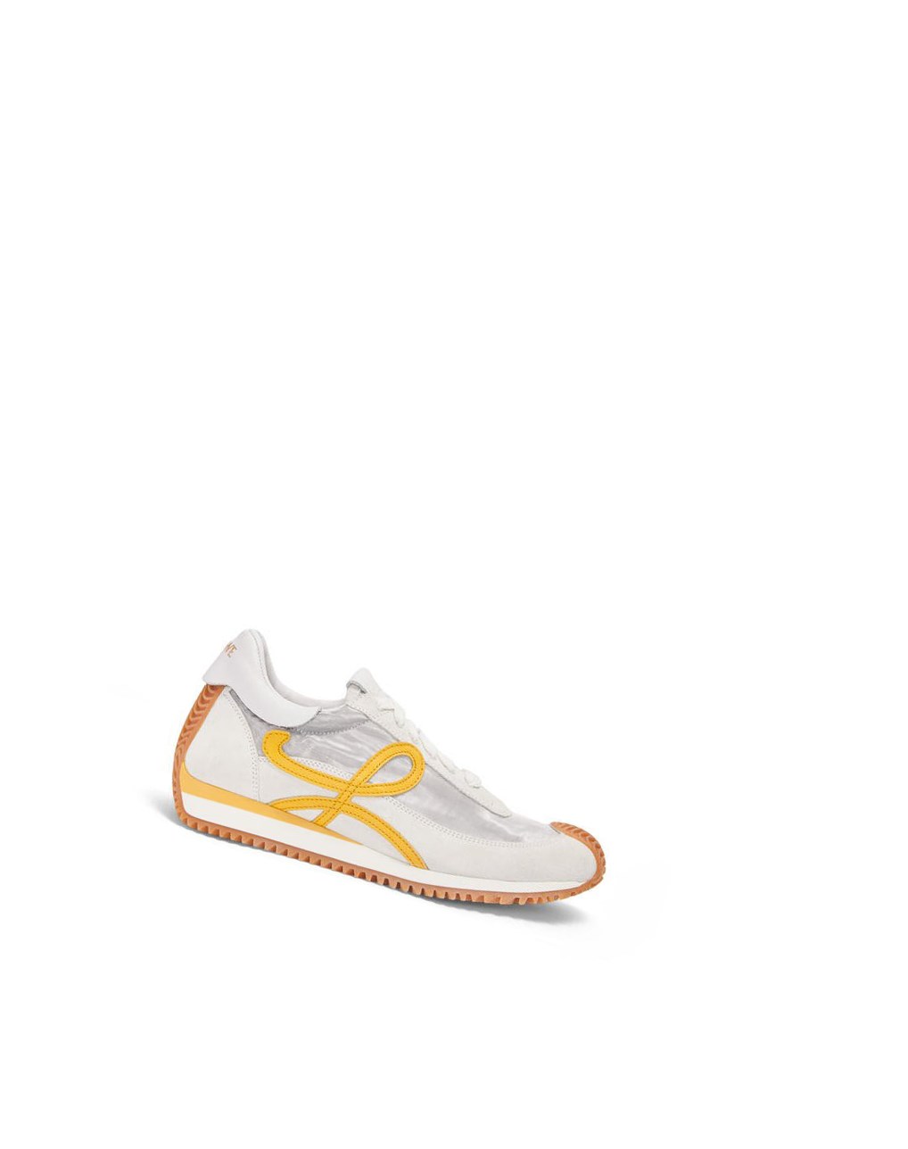 Loewe Flow runner in technical mesh and suede Plateados Blancos Amarillos | HWVJK-7693
