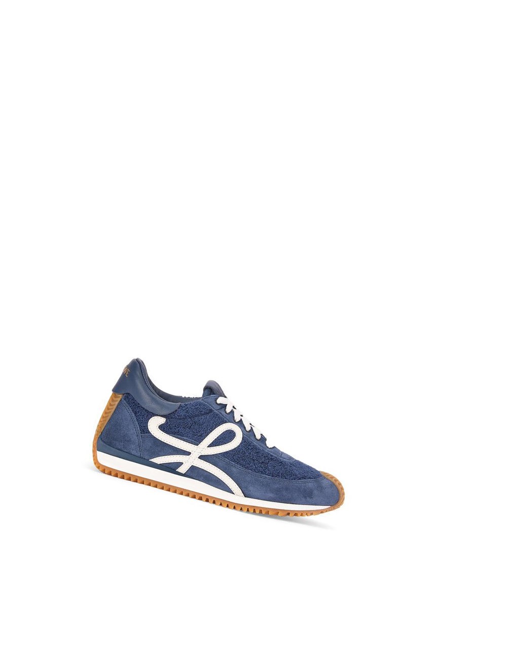 Loewe Flow runner in terry cloth and suede Azules | MCBSL-7851