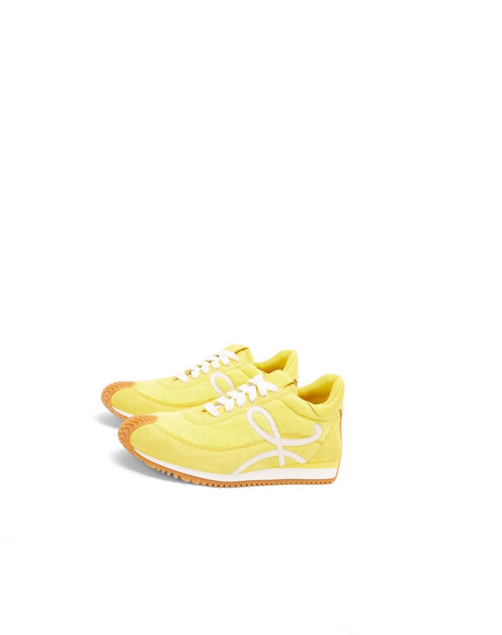 Loewe Flow runner in terry cloth and suede Amarillos | YJAUH-3825
