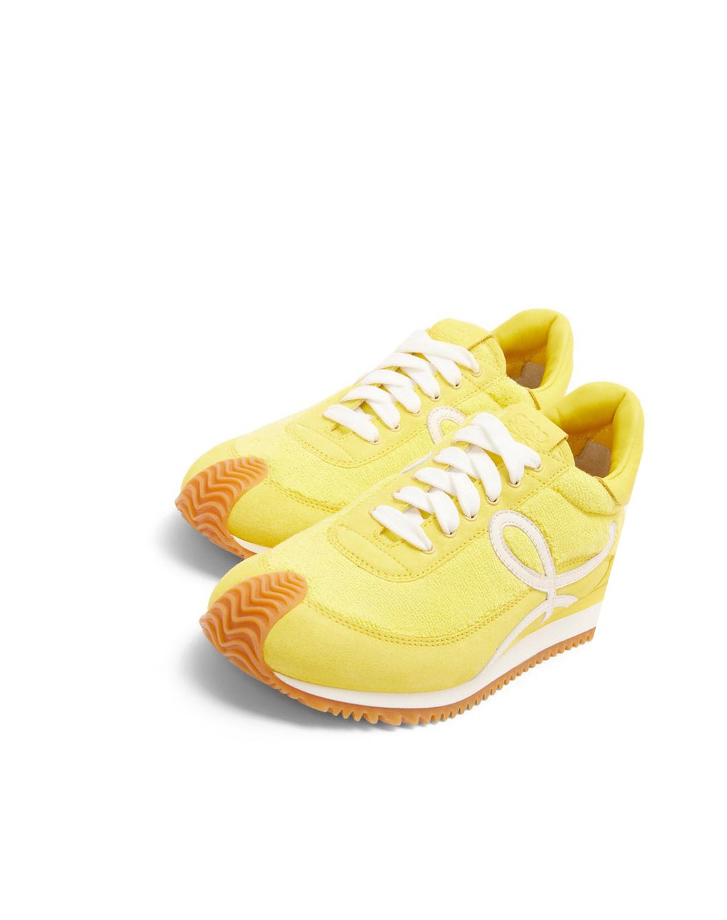 Loewe Flow runner in terry cloth and suede Amarillos | YJAUH-3825