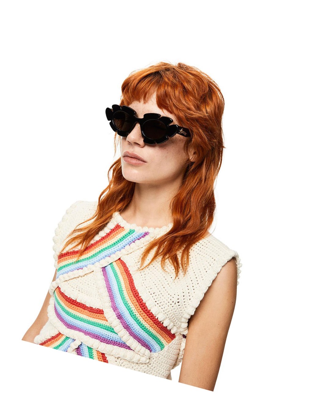 Loewe Flower sunglasses in injected nylon Negros | WSBZM-7508
