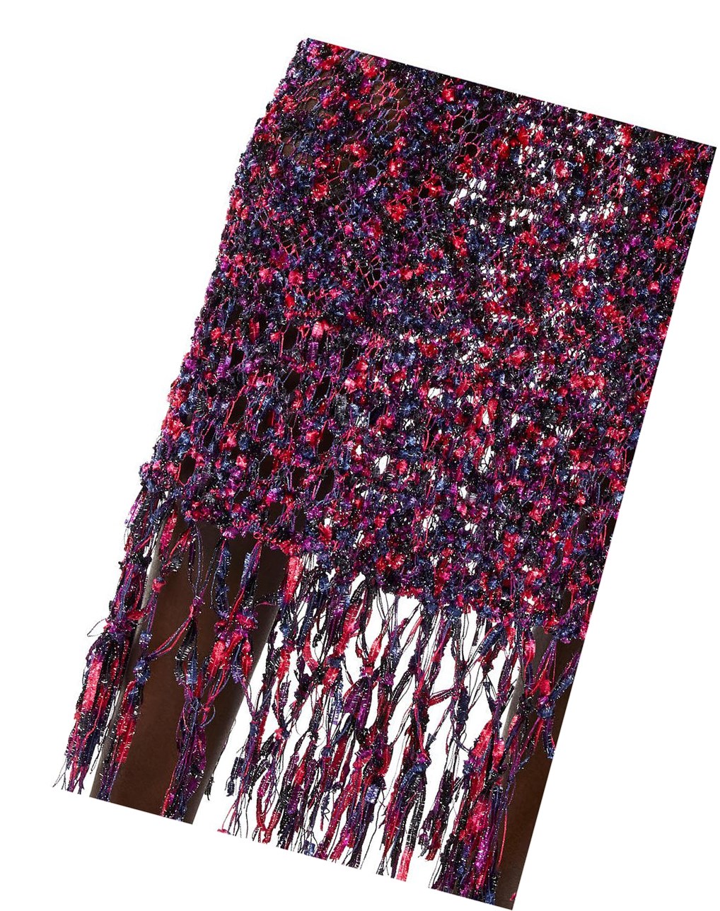 Loewe Fringed midi skirt in polyamide Rosas Morados Azules | YWXGN-2789