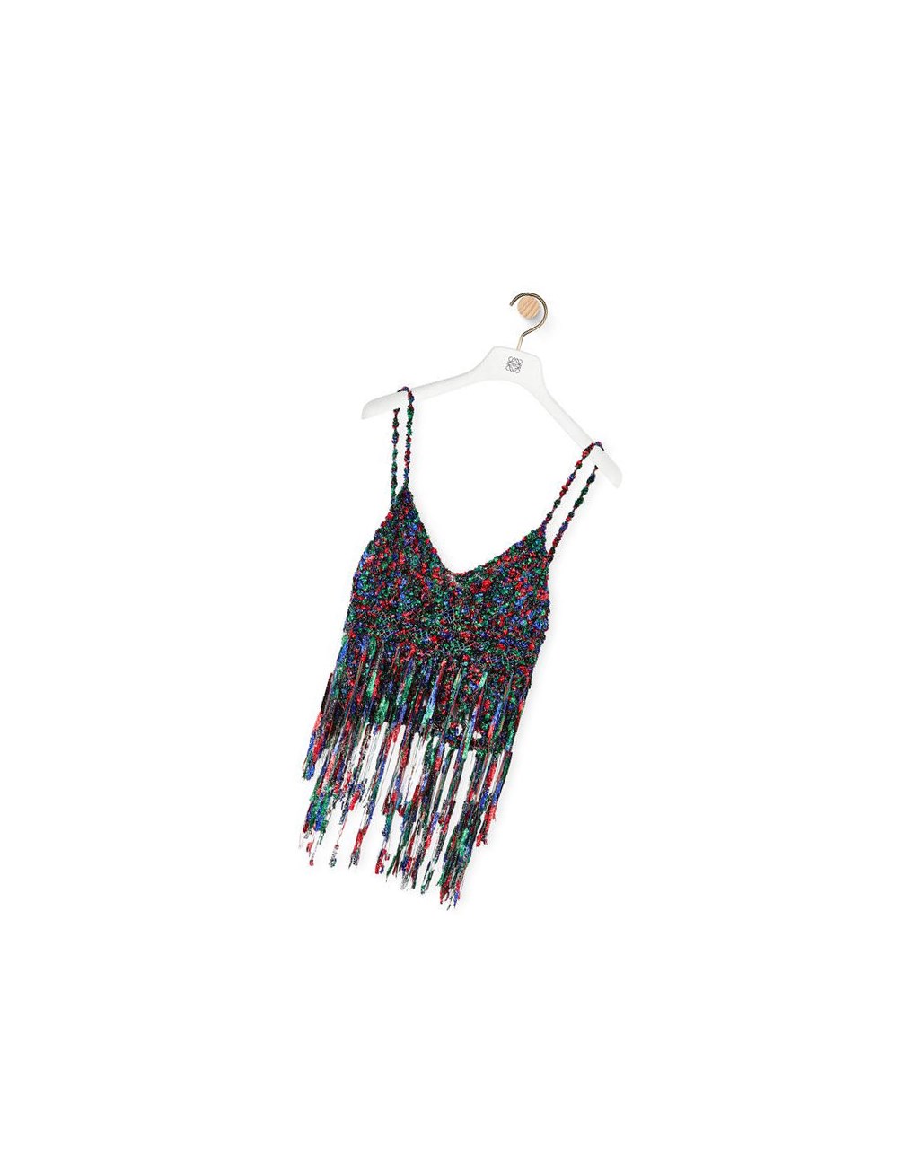 Loewe Fringed top in polyamide Verdes Azules Rojos | PCQBI-4569